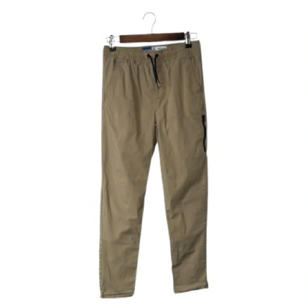 Old Navy Tan Khaki Tech Taper Built-In-Flex Pants Straight Leg Size Boy XL 14/16